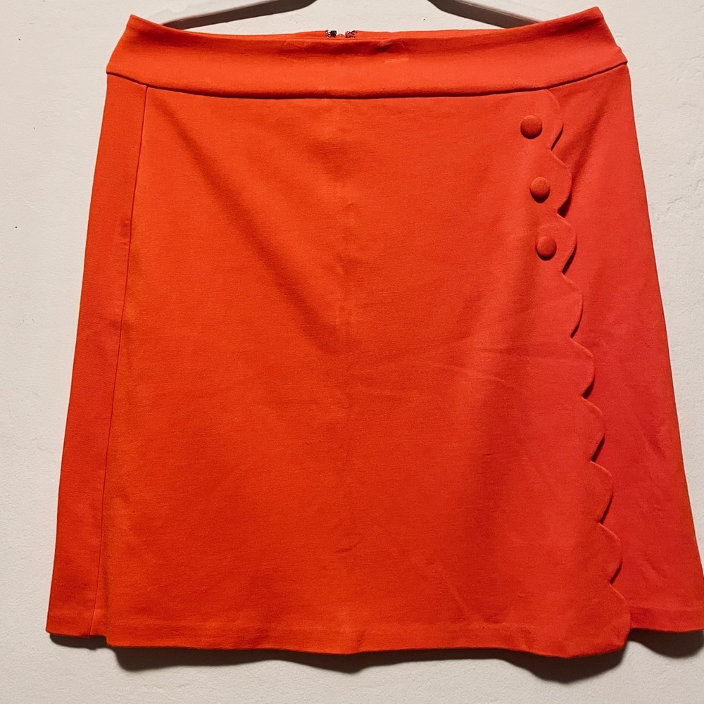 [NWOT] Catherine Malandrino faux wrap orange skirt